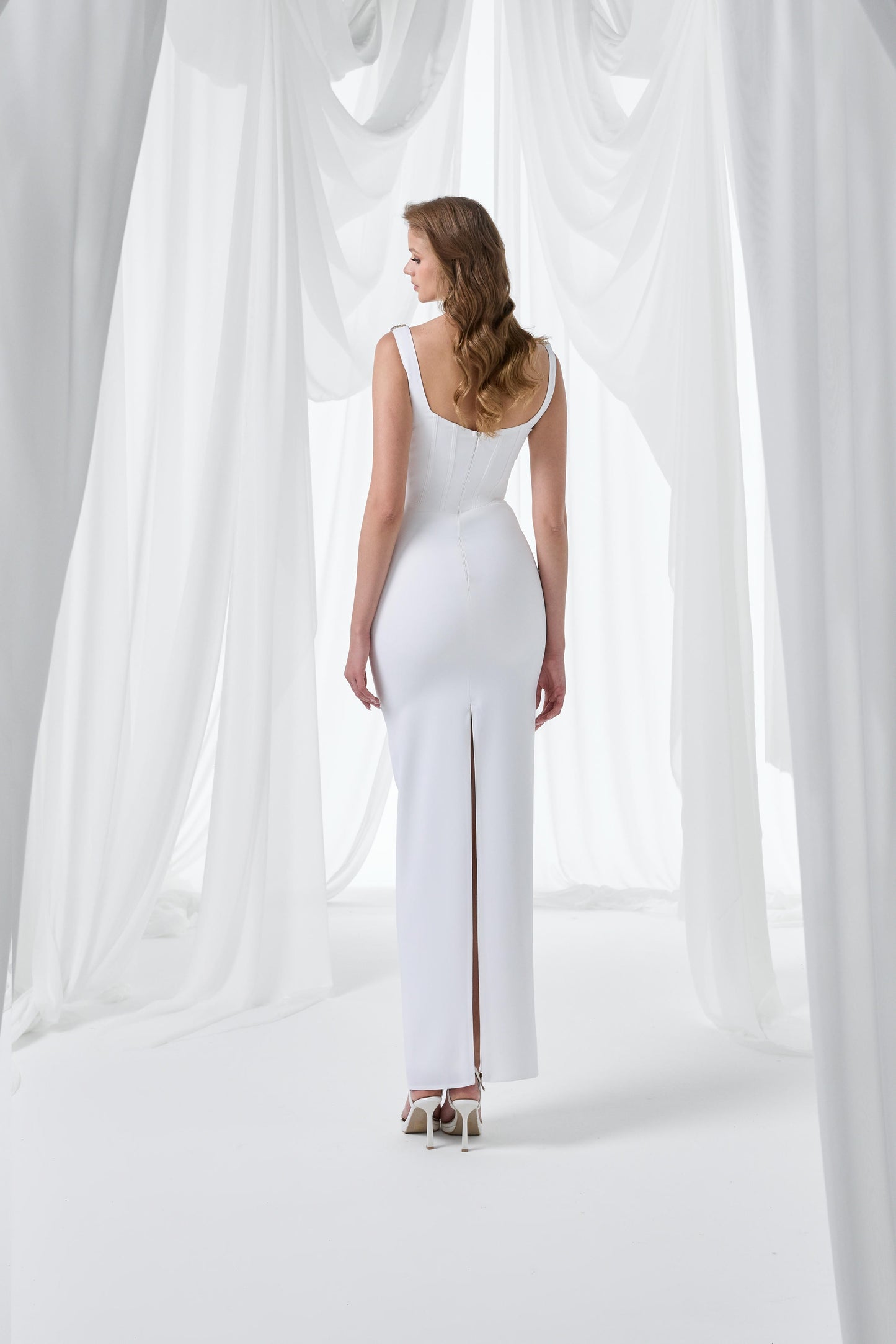 So Lady Model 3022 Taş İşlemeli Uzun Abiye Elbise