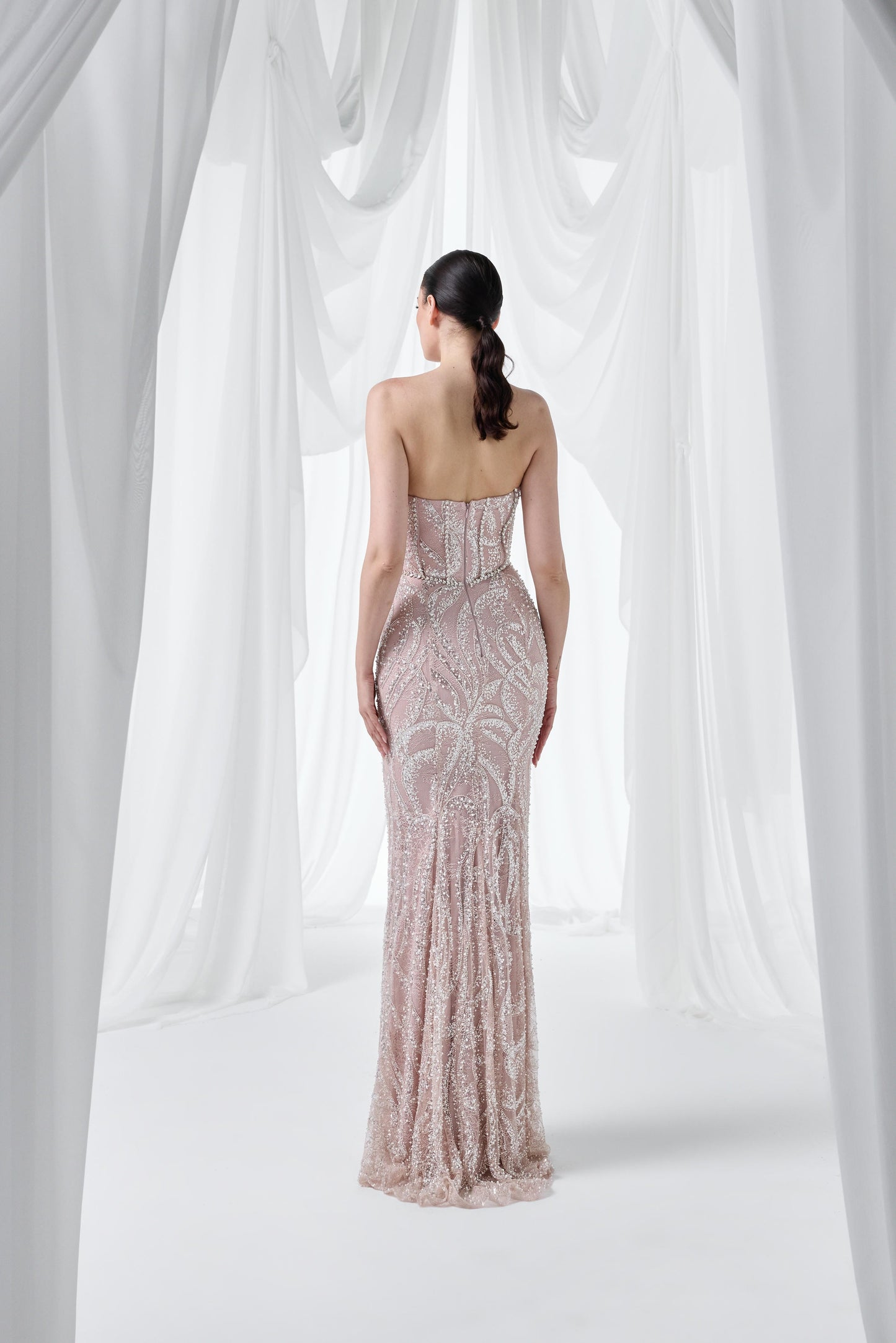 So Lady Model 4050 Taş İşlemeli Korsaj Formlu Uzun Abiye Elbise