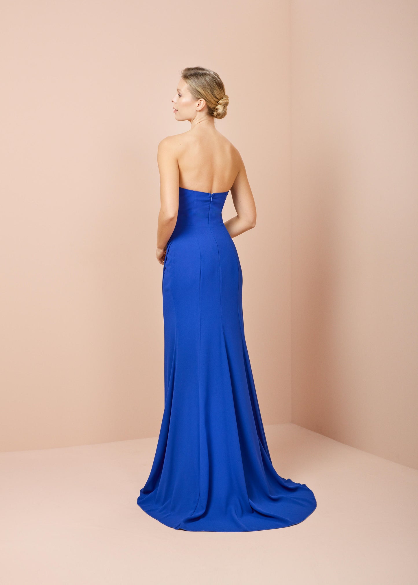 So Lady Model 1024 Straplez Drapeli Uzun Abiye Elbise