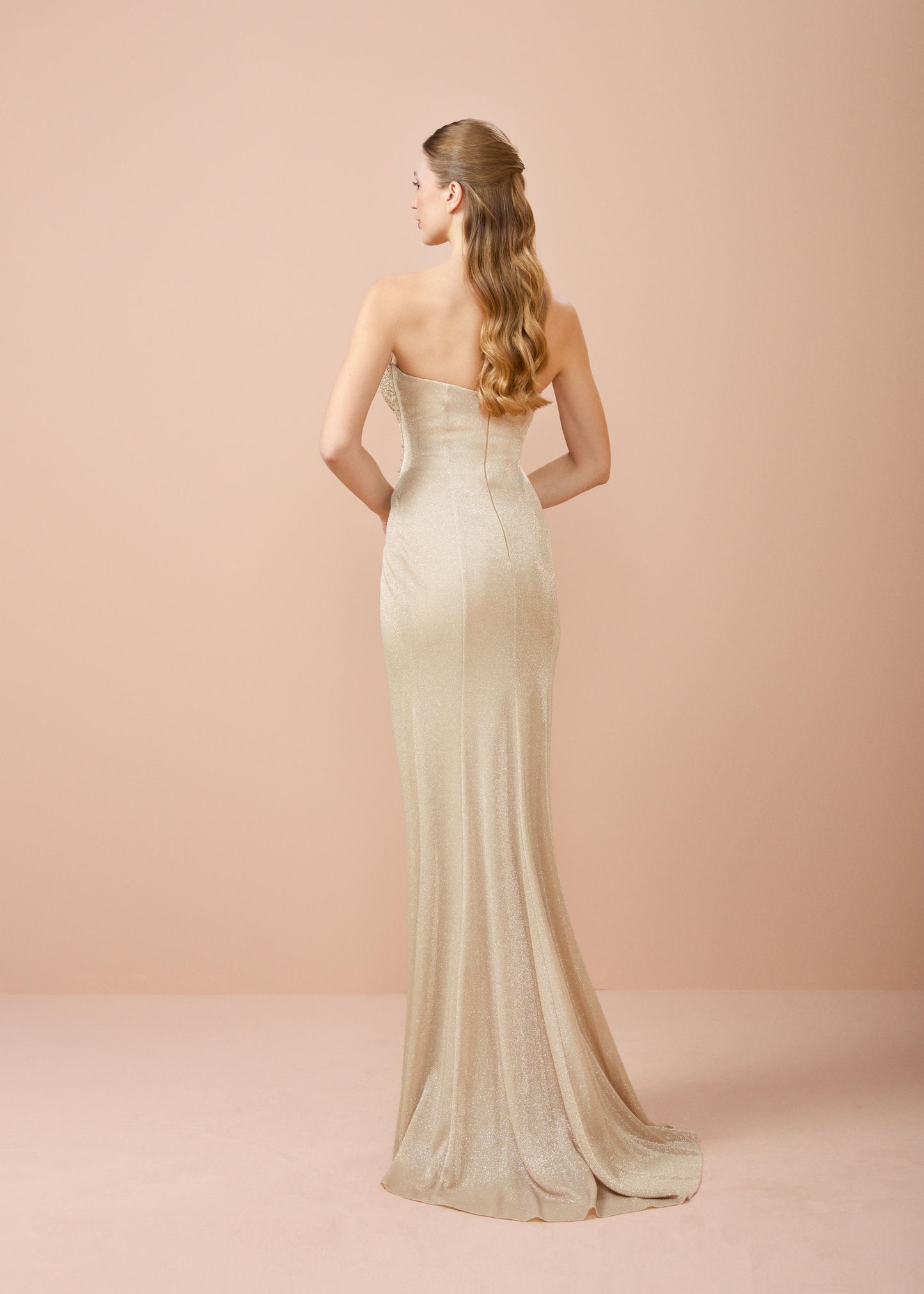 So Lady Model 2062 Taş İşlemeli Straplez Uzun Abiye Elbise