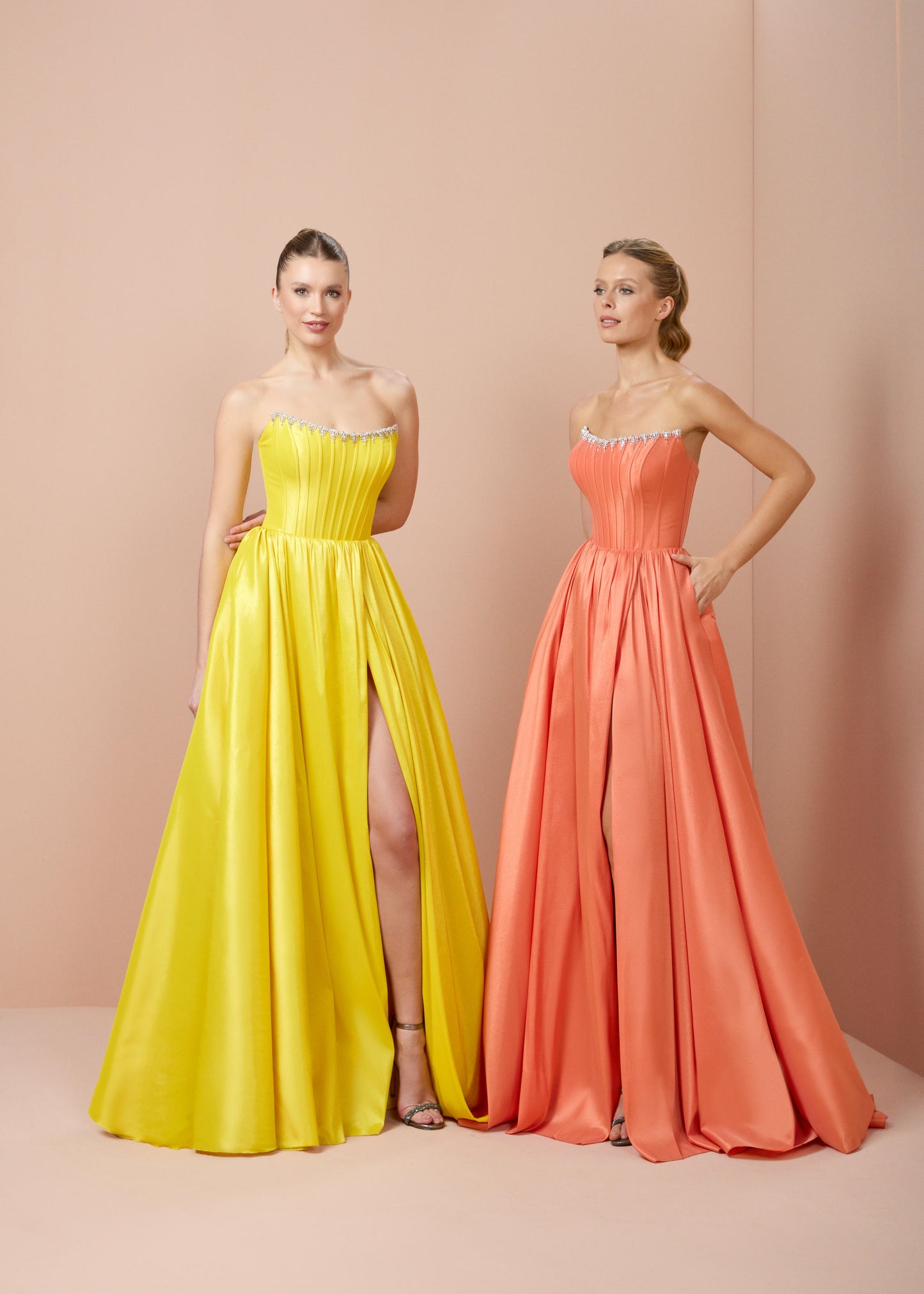So Lady Model 3063 Straplez Taş İşlemeli Uzun Abiye Elbise
